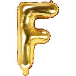 PartyDeco Letter Balloons 'F' 35 cm Gold