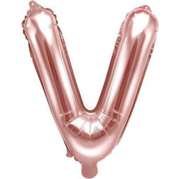 PartyDeco Folie ballong BOKSTAVER Rosaguld, 35 cm V