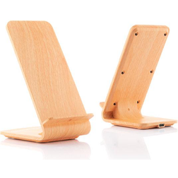InnovaGoods Qistan Wood Effect Wireless Charger with Stand