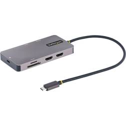 StarTech USB C-2xUSB A/2HDMI/RJ45/USB C M-F 0.3m