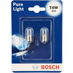 Bosch Ampoule secondaire T4W Pure Light 12V/4W, 2 pièce