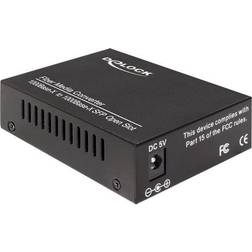 DeLock Media Converter 1000Base-X to SFP Fibermediekonverterare GigE 1000Base-X SFP (mini-GBIC) SFP (mini-GBIC)