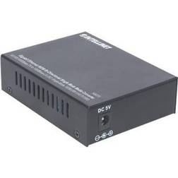 Intellinet Gigabit Ethernet WDM Bi-Directional Single Mode Media Converter, 10/100/1000Base-Tx to 1000Base-Lx (SC) Single-Mode, 20km, WDM (Rx1310/Tx1