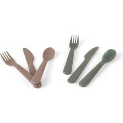 Dantoy Tiny Biobased Cutlery Set Mocca & Dark (6251)