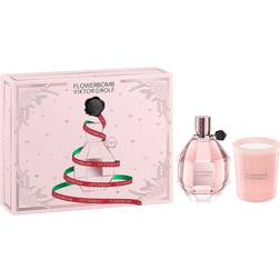 Viktor & Rolf FlowerBomb Christmas Edition Gavesæt 100ml EDP 70g Stearinlys