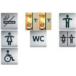 Durable Plaque De Signalisation 150x150 mm Imprimée Toilettes Hommes / Femmes