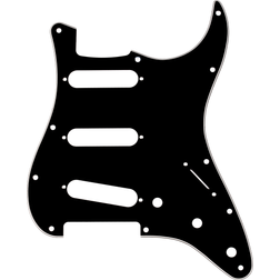 Fender Pickguard, Stratocaster S/S/S, 11-Hole Mount, B/W/B, 3-Ply