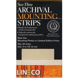 Lineco Self-Stick Mounting Strips 4 in. pack of 60 Picture Hook