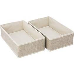 Simplify Drawer Organizer, Medium 2 Pack, Faux Jute (25514-FEJ) Beige Storage Box