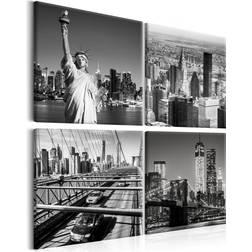 Arkiio Canvas Faces of New York 90x90 Billede