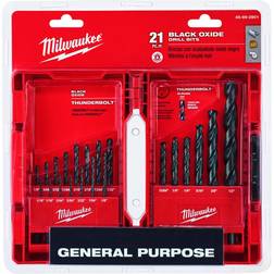 Milwaukee 21-Piece THUNDERBOLT Black Oxide Drill Bit Set