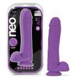 Blush Novelties Neo Elite 11 Inch Silicone Dual Density Cock With Balls Neon Purple in stock