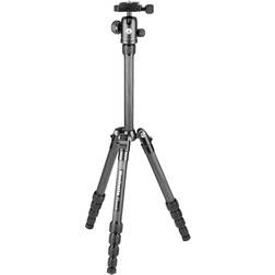 Manfrotto Element resenär liten aluminium 5-sektioner stativsats med kulhuvud, element liten 57" kolfiber