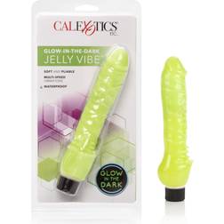 Glow-in-the-Dark Jelly Penis Vibe 7 Inches Green Yellow