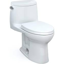 Toto MS604124CEFG#01 UltraMax II One-Piece Elongated Toilet 1.28 GPF w/ SanaGloss ADA: White Cotton White