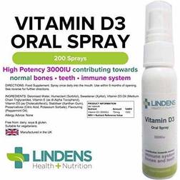 Lindens Vitamin D3 Spray 3000Iu 30Ml