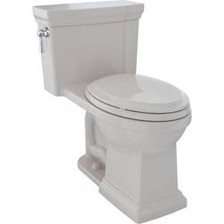 Toto MS814224CEFG#12 Promenade II One-Piece Elongated 1.28 GPF Universal Height Toilet with CeFiONtect: Sedona Beige Sedona Beige 3