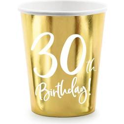 PartyDeco 30 Års Guld Kopper