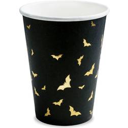 PartyDeco Halloween Bekers Vleermuizen (6st)