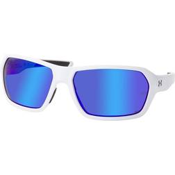 Under Armour Recon Polarized Sunglasses, Men's, White/Blue Mirror