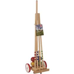 Kettler Kids' Croquet Set with Trolley Cart BROWN