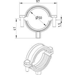 Blucher Rørbærer ø50mm m/EPDM sf