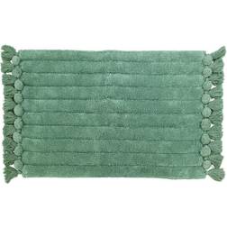 The Linen Yard Ribbed Tassel Bath Mat