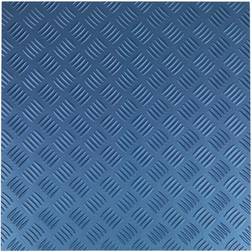 Sealey Vinyl Floor Tile with Peel & Stick Backing Blue Treadplate, Pack of 16