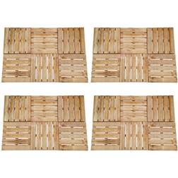 vidaXL Baldosas De Porche 24 Unidades Madera Marrón 50x50 Cm