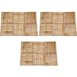 vidaXL Baldosas De Porche 18 Unidades Madera Marrón 50x50 Cm