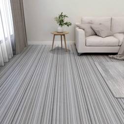 vidaXL Listoni Pavimenti Autoadesivi 55 pz PVC 5,11m Grigio Chiaro