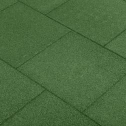 vidaXL Valtegels 6 st 50x50x3 cm Rubber Groen