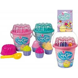 Simba Set secchiello con forme da budino e cupcakes azzurro e rosa