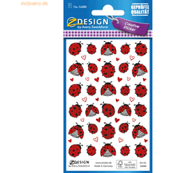 AVERY Zweckform Zdesign Embossed paper stickers Ladybugs