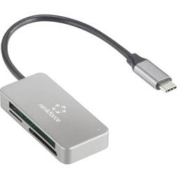 Renkforce RF-PCR-210 Ekstern kortlæser USB-C 5Gbps Sølv