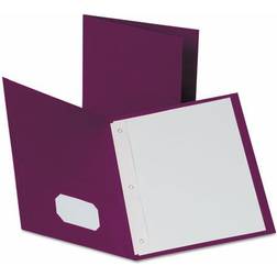 Oxford Twin Fastener Folders, Burgundy, 25/Box