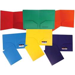 Jam Paper 6pk 2 Pocket Heavy Duty Primary Colors