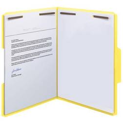 Smead Top Tab Colored Fastener Folders, 2 Letter