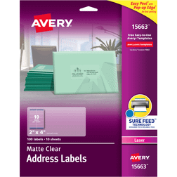 Avery Matte Clear Shipping Labels With Sure