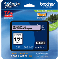 Brother TZEMQF31, Black on Pastel Purple Label Tape