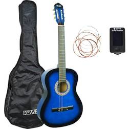 3rd Avenue Classical Guitar 3/4 Size Blueburst Set