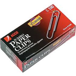 Acco Jumbo Paper Clips, Silver, 1000/Pack