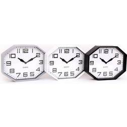 The Home Fusion Company Octagonal Wall 32 x 26cm Black Grey Or White/White Wall Clock