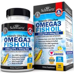 BioSchwartz, Omega 3 Fish Oil, Lemon 90 Softgels