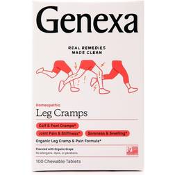 Genexa Leg Cramp Organic Leg Cramp & Pain Formula Grape 100 Chewable Tablets