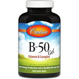 Carlson B-50 Gel Vitamin B Complex 100 Softgels