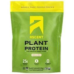 Ascent Organic Plant Protein Vanilla Bean 18 Servings