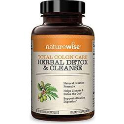 NatureWise Total Colon Care Herbal Cleanse Vegetarian Capsules 60 st