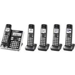 Panasonic KXTGF575 Link2Cell Bluetooth Cordless Phone 5 Handsets