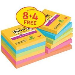 Post-it Post-it Super Sticky Notes Carnival Colour 90 Sheets Value Pack Free